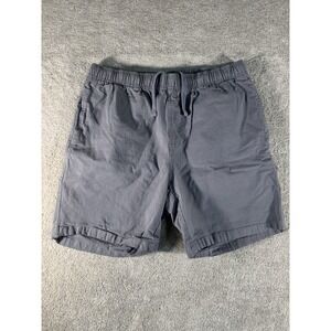 Free Fly Shorts Mens M Stretch Canvas Bamboo Gray Elastic Drawstring Waist‎ 7"